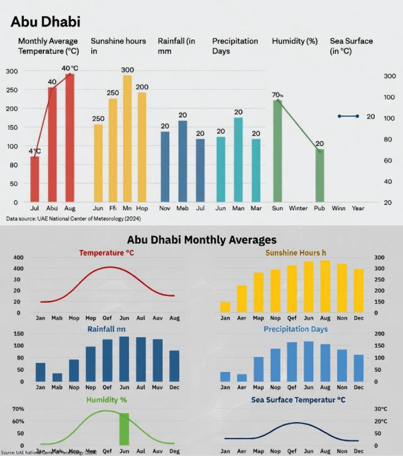 Climate Overview of Abu Dhabi.